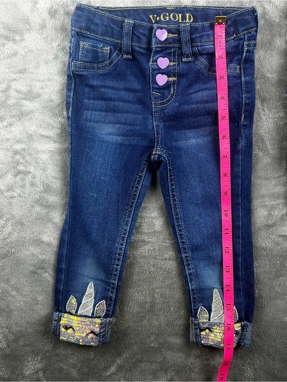 Girls 2T Denim Jacket & Unicorn Jeans 2 Piece Outfit